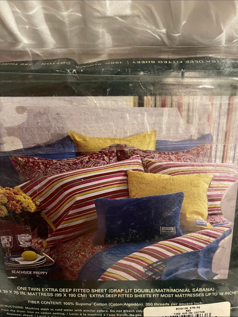 NWT RALPH LAUREN 
BEACHSIDE STRIPED SHEET SET. - Picture 3 of 3